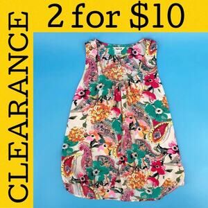 🟡 bright paisley floral print top